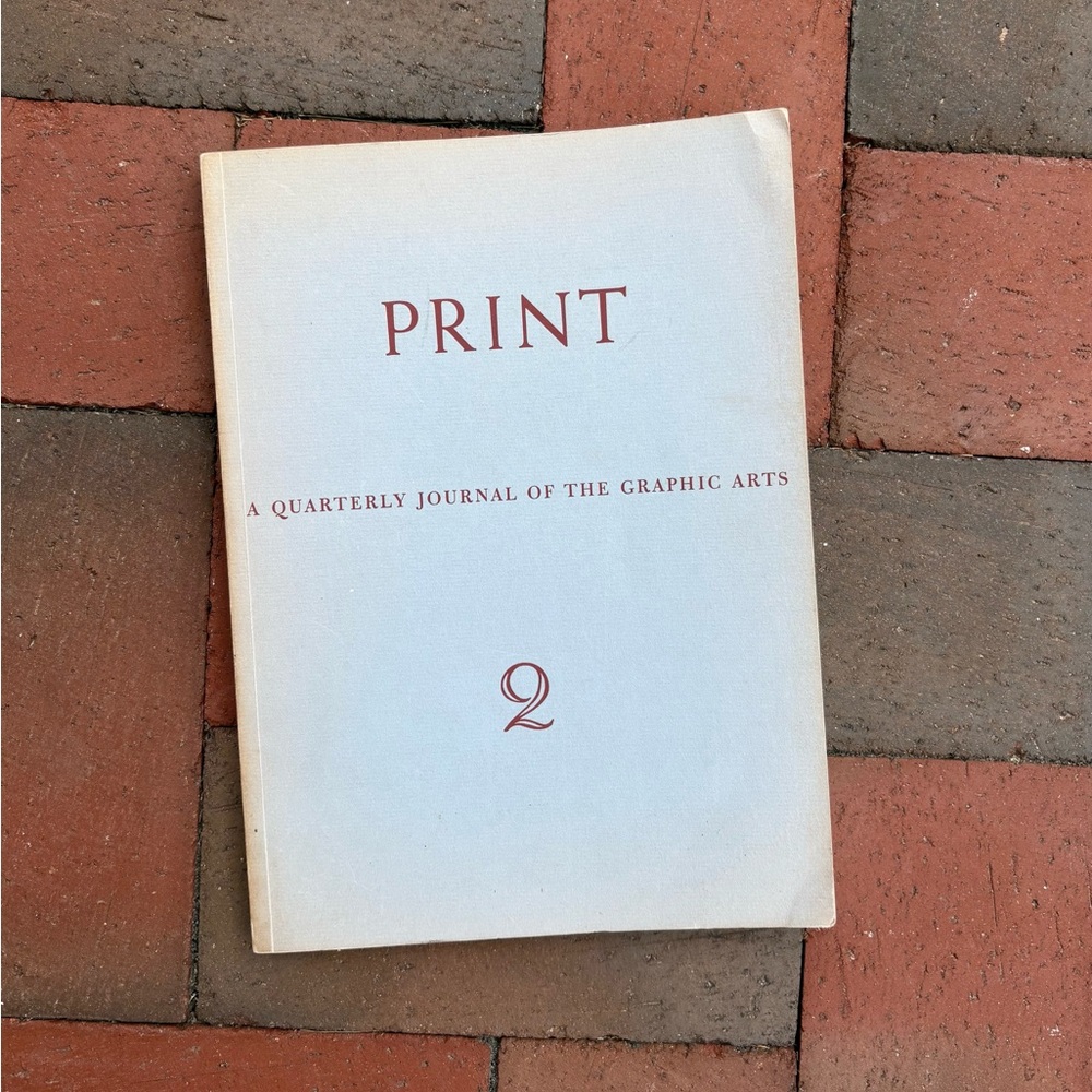 1940 Print A Quarterly Journal of the Graphic Arts Printing Woodcuts Engraving